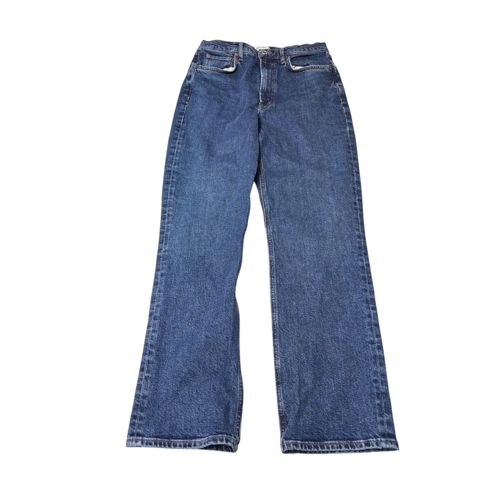 AGOLDE High Rise Stovepipe Jeans Womens 28X28 Indigo Blue Straight Leg